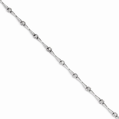 14K White Gold Diamond Bracelet