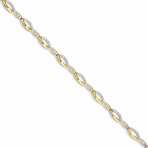 14K Yellow Gold Diamond Bracelet