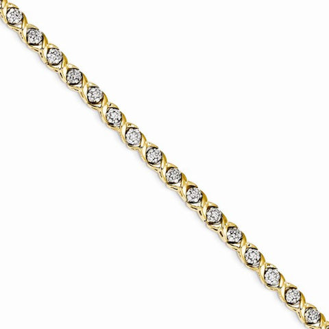 14K Yellow Gold Diamond Bracelet