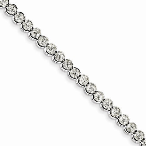 14K White Gold Diamond Bracelet