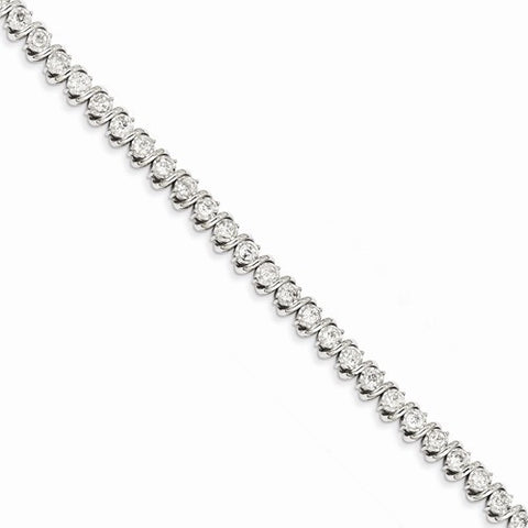 14K White Gold Diamond Bracelet