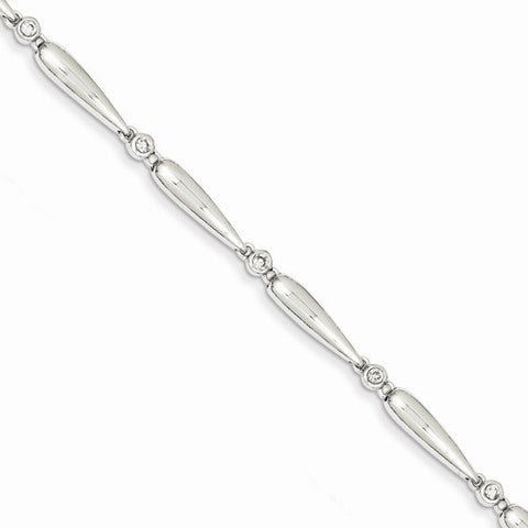 14K White Gold Diamond Bracelet