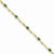 14K Yellow Gold Diamond and Emerald Oval Bracelet