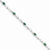 14K White Gold Diamond and Emerald Gemstone Bracelet