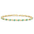 14K Yellow Gold Emerald Round Bracelet
