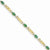 14K Yellow Gold Diamond and Emerald Oval Bracelet