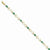 14K Yellow Gold Diamond and Emerald Oval Bracelet