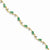 14K Yellow Gold Diamond and Emerald Oval Bracelet