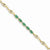 14K Yellow Gold Diamond and Emerald Oval Bracelet