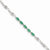 14K White Gold Diamond and Emerald Gemstone Bracelet