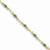 14K Yellow Gold Diamond and Emerald Oval Bracelet