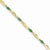 14K Yellow Gold Diamond and Emerald Oval Bracelet