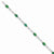 14K White Gold Diamond and Emerald Bracelet