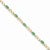 14K Yellow Gold Diamond and Emerald Oval Bracelet