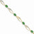 14K Yellow Gold Diamond and Emerald Oval Bracelet
