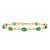 14K Yellow Gold Diamond and Emerald Bracelet