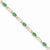 14K Yellow Gold Diamond and Emerald Oval Bracelet