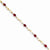 14K Yellow Gold Diamond and African Ruby Oval Bracelet