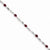 14K White Gold Diamond and African Ruby Gemstone Bracelet