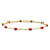 14K Yellow Gold Diamond and African Ruby Oval Bracelet