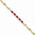 14K Yellow Gold Diamond and African Ruby Oval Bracelet
