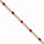 14K Yellow Gold Diamond and African Ruby Oval Bracelet