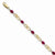14K Yellow Gold Diamond and African Ruby Oval Bracelet