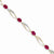 14K Yellow Gold Diamond and African Ruby Oval Bracelet