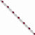 14K White Gold Diamond and RubyBracelet