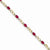 14K Yellow Gold Diamond and African Ruby Oval Bracelet