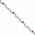 14K White Gold Diamond and African Ruby Gemstone Bracelet
