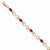14K Yellow Gold Diamond and African Ruby Oval Bracelet