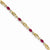 14K Yellow Gold Diamond and African Ruby Oval Bracelet