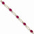 14K Yellow Gold Diamond and African Ruby Oval Bracelet