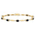 14K Yellow Gold Diamond and Sapphire Oval Bracelet