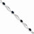 14K White Gold Diamond and Sapphire Gemstone Bracelet