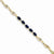 14K Yellow Gold Diamond and Sapphire Oval Bracelet