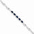 14K White Gold Diamond and Sapphire Gemstone Bracelet