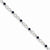 14K White Gold Diamond and Sapphire Gemstone Bracelet
