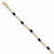 14K Yellow Gold Diamond and Sapphire Oval Bracelet