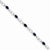 14K White Gold Diamond and Sapphire Gemstone Bracelet