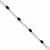 14K White Gold Diamond and Sapphire Bracelet