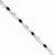 14K White Gold Diamond and Sapphire Gemstone Bracelet