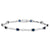 14K White Gold Diamond and Sapphire Gemstone Bracelet