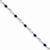 14K White Gold Diamond and Sapphire Gemstone Bracelet