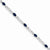14K White Gold Diamond and Sapphire Gemstone Bracelet