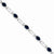 14K White Gold Diamond and Sapphire Gemstone Bracelet
