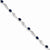 14K White Gold Diamond and Sapphire Gemstone Bracelet