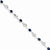 14K White Gold with White Sapphire and Sapphire Gemstone Bracelet