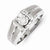14k White Gold Diamond Men's Ring